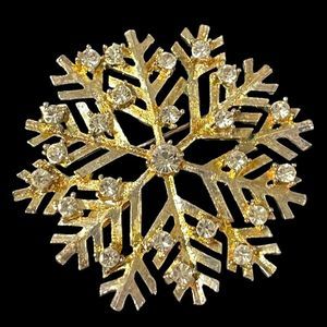 Vintage Eisenberg Ice Crystal Snowflake Brooch